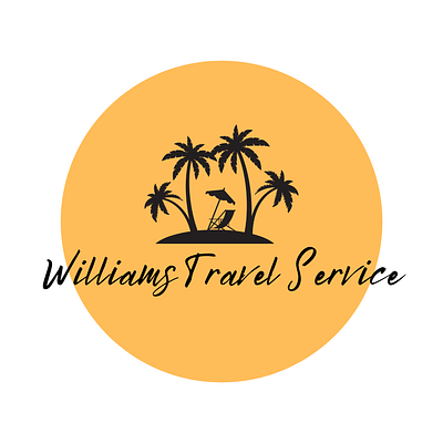 Williams Travel Service Invitation black branding clientwork design illustration logo designs logos travel agency logo white yellow