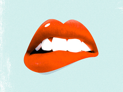 Sexy Lips Illustration art drawing grain grit illustration lips lipstick mouth red texture textures vintage