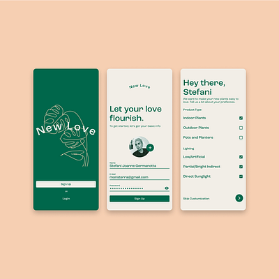 Daily UI 001 - Sign Up: New Love daily001 dailyui dailyui001 mobile mobile ui ui