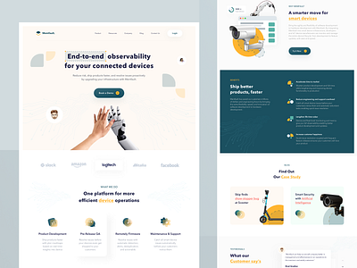 Memfault Landing Page agency branding camera cctv clean company design device future minimal mobile modern platfrom secure security ui ux web web design website