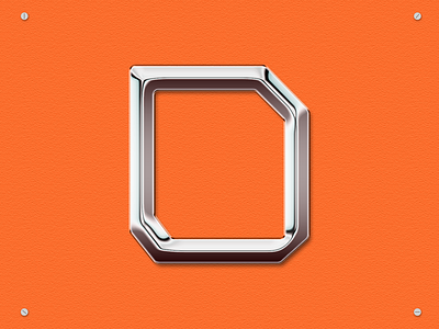 36days _ D 36days 36daysoftype chrome chrometype daily hardware metal metallic orange typography