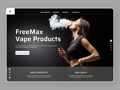 Vape Products branding clean design typography ui ux web website