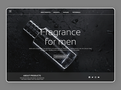 Perfumes Web Design design flat new online typography ui ux web website