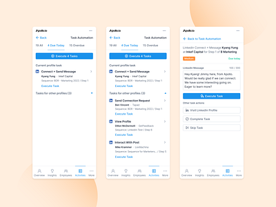 Task Automation - Linkedin Extension addon ai apollo automation crm execute execution extension hubspot linkedin linkedin extension linkedin task lusha outreach priority sales salesforce task task automation zoominfo
