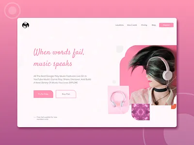Music Web branding design designs new newdesign typography ui uidesign ux web