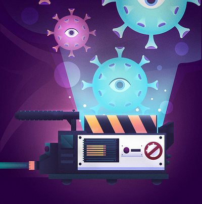 Covidbusters 2 90s cartoons illustration vector