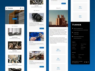 Website UI Design for an Industrial Company branding design designoweb designowebtechnologies gradient illustration ui ux web website design