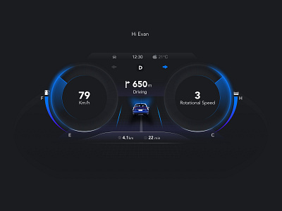 Car dashboard ui