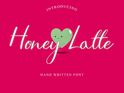 Honey Latte branding design font design handmade handwritten littering minimal script typography web