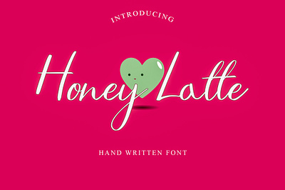 Honey Latte branding design font design handmade handwritten littering minimal script typography web