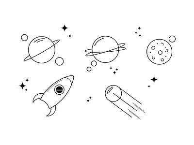 Space icons adobe illustrator flat icon set illustration logo space vector