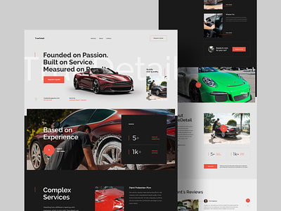 #1 - TrueDetail automotive branding car cars design detailing home homepage logo minimalism services typography ui ux webdesign webdesigner webpage website