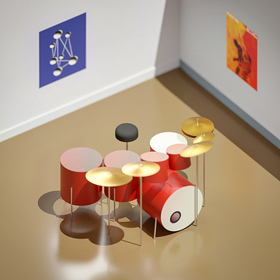 Drum kit 3d 3d art blender blender 3d blender3d drum drum kit drumkit drums