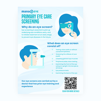 Flyer for MaNaEye eyecare flyer graphic design marketing vector