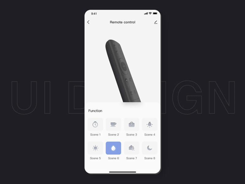Remote control UI design ui