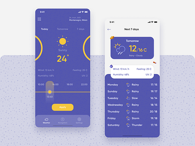 Weather app app apple balkan bosnia brand brand design clock clock app croatia design logo los angeles montenegro radesigner serbia serbian designer ui ui design uiux weather