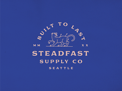 Steadfast Supply Co badge design big cat illustration leopard supply co type lockup typography vintage vintage logo