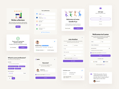 Lume — Cards cards design design system hospital landing page nurse product design ui ux web webdesign website