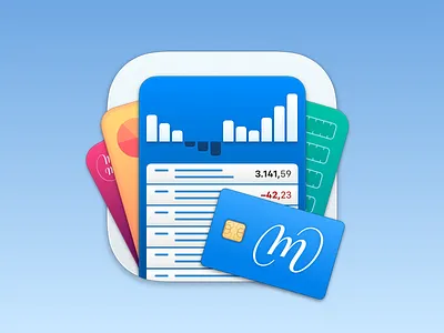 MoneyMoney App Icon app icon balance big sur big sur icon charts credit card diagram dock icon icon mac macos macos big sur macos icon madewithsketch sketchapp