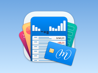 MoneyMoney App Icon app icon balance big sur big sur icon charts credit card diagram dock icon icon mac macos macos big sur macos icon madewithsketch sketchapp