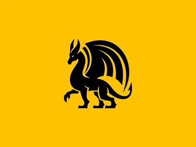 Dragon Logo for Sale animal beast branding creature design dragon emblem game gaming icon illustration legend logo magical mark modern mythical sports vector wyvern