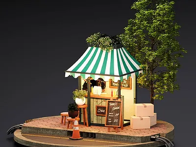 'The Tapri' 36 days of type 3d 3d animation 3d art 3d artist 3dsmax art artwork branding color flat illustration