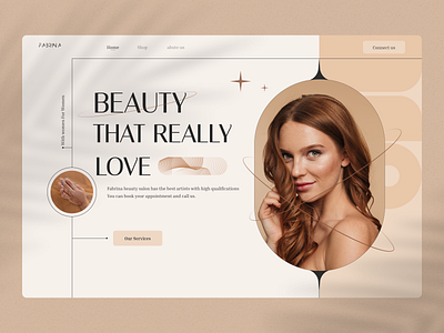 Fabrina Beauty 💇🏽‍♀️ beauty branding design light love salon ui ux web women