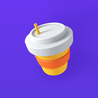 UI-3D纸杯 design icon ui