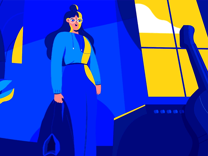 Seat Connect. Keys 2d animation 2danimation art direction cel animation character character design gif illustration offbeatestudio process