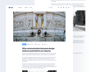 Personal Blog Template: Article Page article page atlas blog blog design dark mode figma homepage mobile pixel perfect resources web