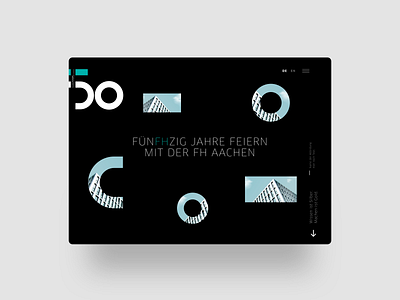 50 years university of applied sciences black concept form header interface layout logo sketch ui university ux web website