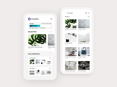 Cloud Storage App app cloud storage dropbox file manager google drive icloud mobile app storage storage app ui