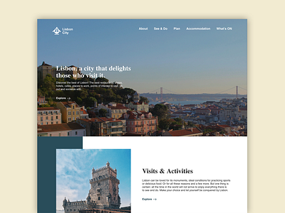 Landing page - Lisboa adobe photoshop adobexd challenge city design home hometown landing page lisbon portugal ui ux web webdesign website weeklywarmup