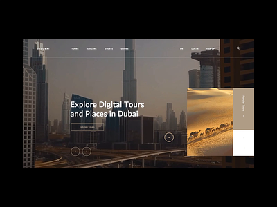 Explore Digital Tours and Places in Dubai animation book online clean digital dubai motion graphics online platform online tourism pay online tourism ui ux web design