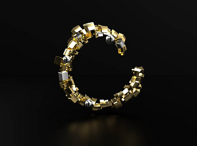 36 days of type - C 36dayoftype 36days 3d 3d art 3d artist art c c4d design design art gold graphisme letter render rendering silver type typeface work