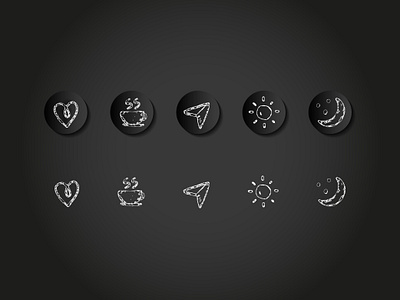 Pencil Scribbling Dark Icons android app appicons icon set icons ios mobileappicon share