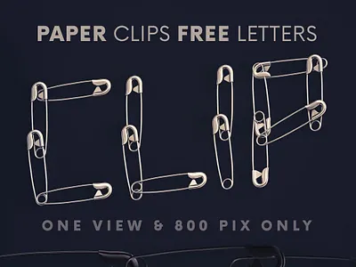 Paper Clips - Free 3D Lettering 3d 3d font 3d letters 3d typography deeezy font free free downloads free font free graphics free typography freebie freebies funny font metalic office paper clip png letters typography