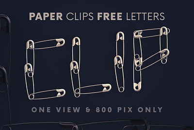 Paper Clips - Free 3D Lettering 3d 3d font 3d letters 3d typography deeezy font free free downloads free font free graphics free typography freebie freebies funny font metalic office paper clip png letters typography