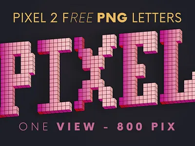 Pixel 2 - Free 3D Lettering 3d 3d font 3d letters 3d typography deeezy font free free font free graphics free typography freebie freebies funny font game font geometric logo minecraft typography