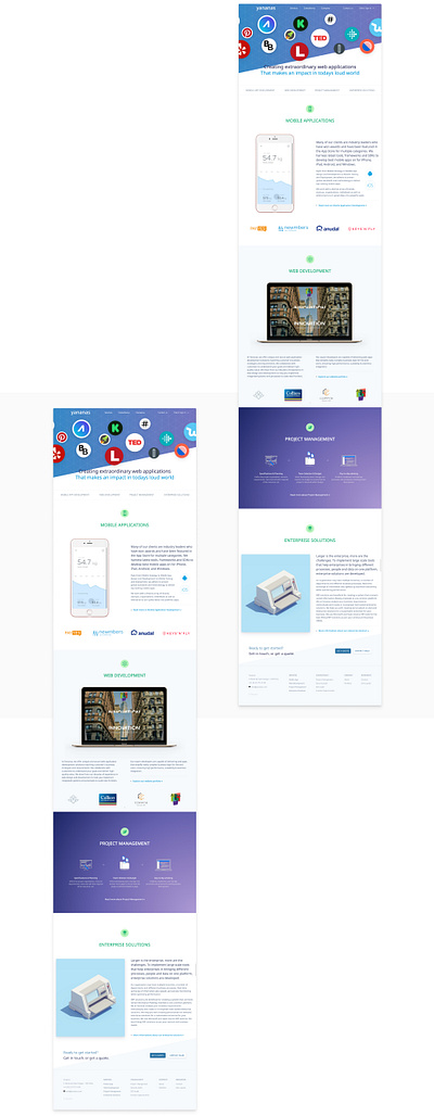 Yananas - Landing page app design flat ui ux web