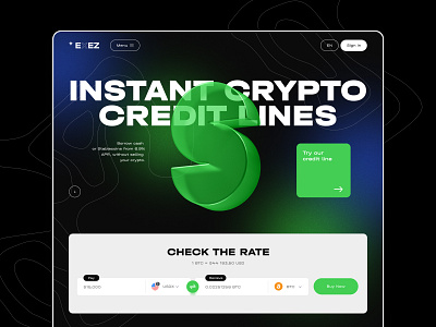 EXEZ Crypto Exchange 3d bitcoin crypto design eth ethirium exchange invest landing landingpage nft ui uiux ux web web 3.0 website