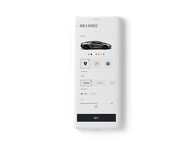 Car Garage App animation (Clay Animation) after effects animation design app clean creative design minimal motiongraphics ui web