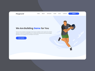 Game App Site clean design landing page ui ux