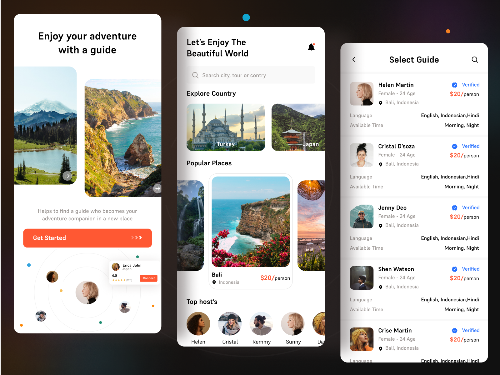 tour guide app design