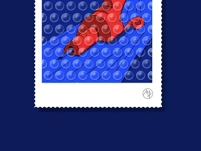 Robot 🤖 art blue design flat flat design illustration red vector