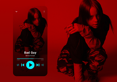 #Daily UI • 009 • music player app app design billie eilish dailyuichallenge design design app design challenge mobile mobile app mobile design mobile ui music player