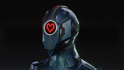 Sci-fi helmet concept 3d 3d modeling blender3d futuristic hard surface hard surface modeling helmet mech mecha polygon polygons render robot robot armor science fiction scifi scifi helmet visualization