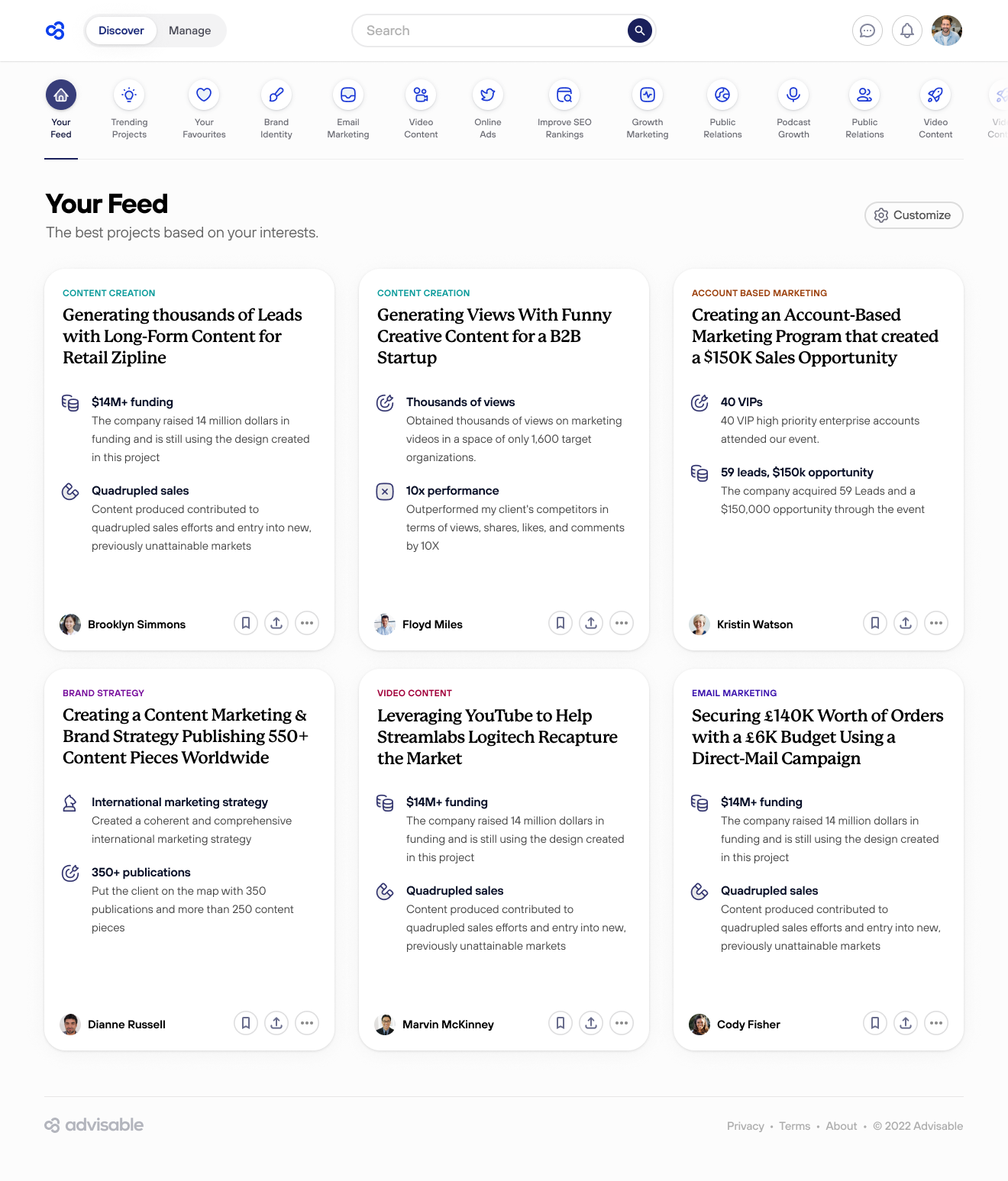 Feed app case studies feed marketing minimal simple ui