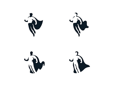 Logomark Versions for HELDEN AUSBILDUNG heroes logodesign logomark negativespace sport sport coach sports logo superhero