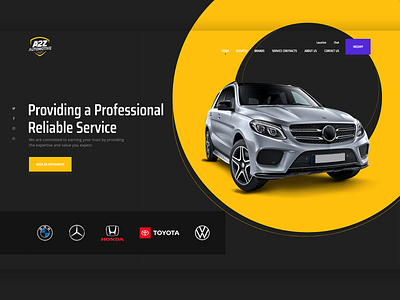 Car service landing page | Dark UI app design app designers creative creative agency dark theme dark ui design freelance designer landing page landing page design mobile app ui uiuxdesign